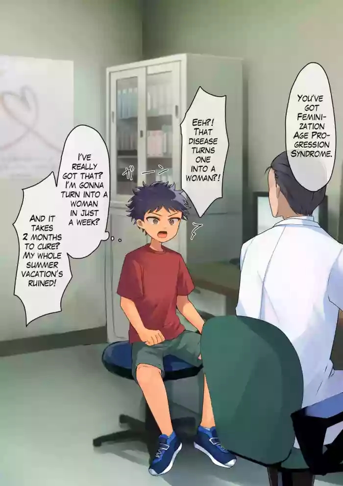 nyotaika kyuuseichou shoukougun ni kakacchatta ko a boy got infected with feminization age progression syndrome cover